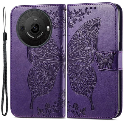 For Sharp Aquos R8 Pro Case Purse Card Holders Butterfly Pattern PU Leather Phone Cover
