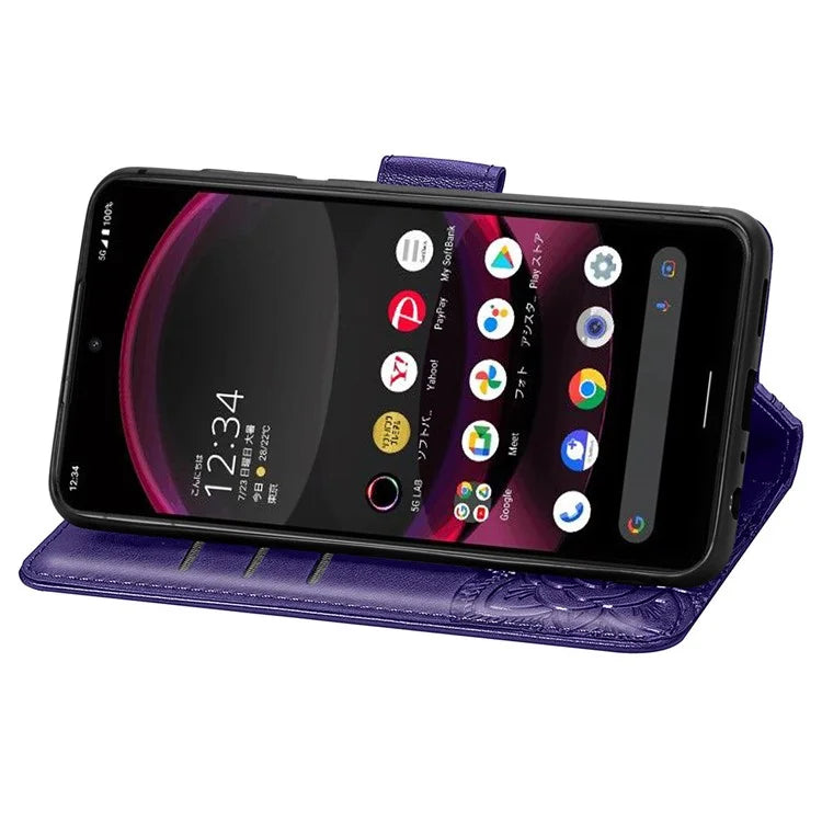 For Sharp Aquos R8 Pro Case Purse Card Holders Butterfly Pattern PU Leather Phone Cover