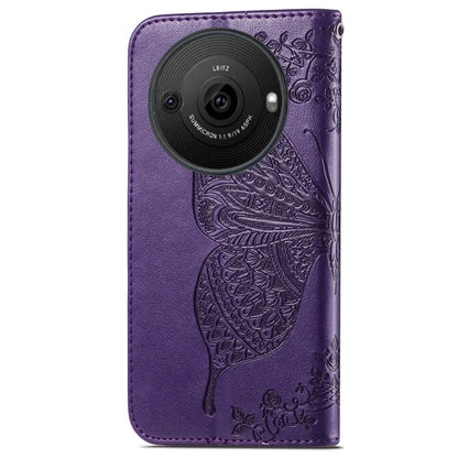 For Sharp Aquos R8 Pro Case Purse Card Holders Butterfly Pattern PU Leather Phone Cover