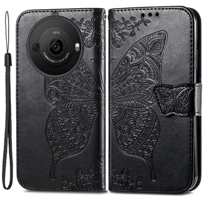 For Sharp Aquos R8 Pro Case Purse Card Holders Butterfly Pattern PU Leather Phone Cover