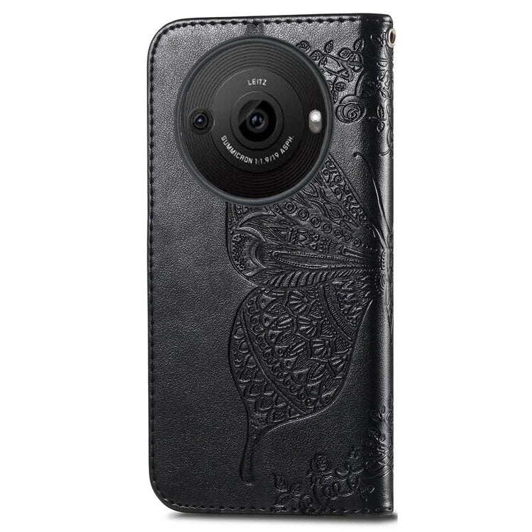 For Sharp Aquos R8 Pro Case Purse Card Holders Butterfly Pattern PU Leather Phone Cover