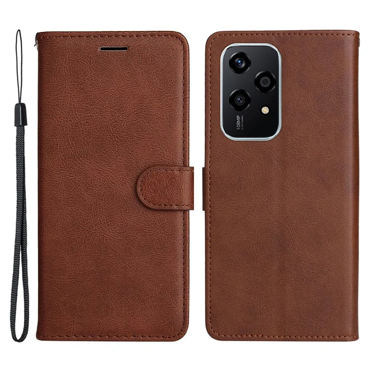 KT Leather Series-2 for Honor 200 Lite Case Folio Shockproof Solid Color Phone Cover