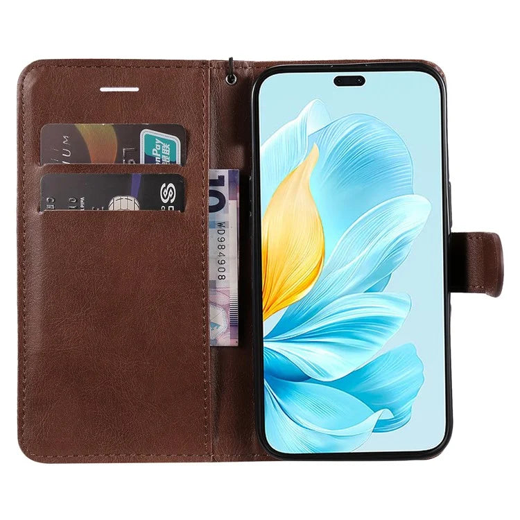 KT Leather Series-2 for Honor 200 Lite Case Folio Shockproof Solid Color Phone Cover