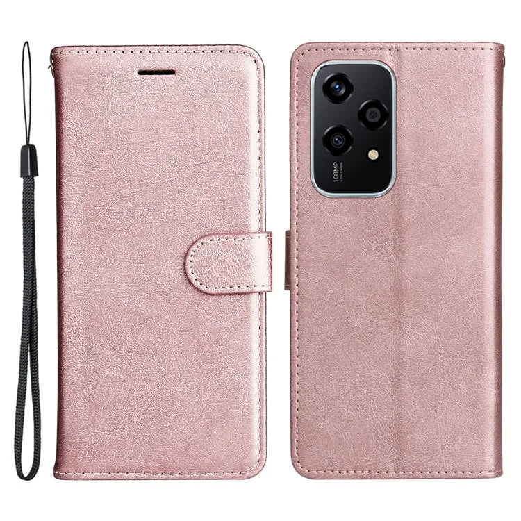 KT Leather Series-2 for Honor 200 Lite Case Folio Shockproof Solid Color Phone Cover