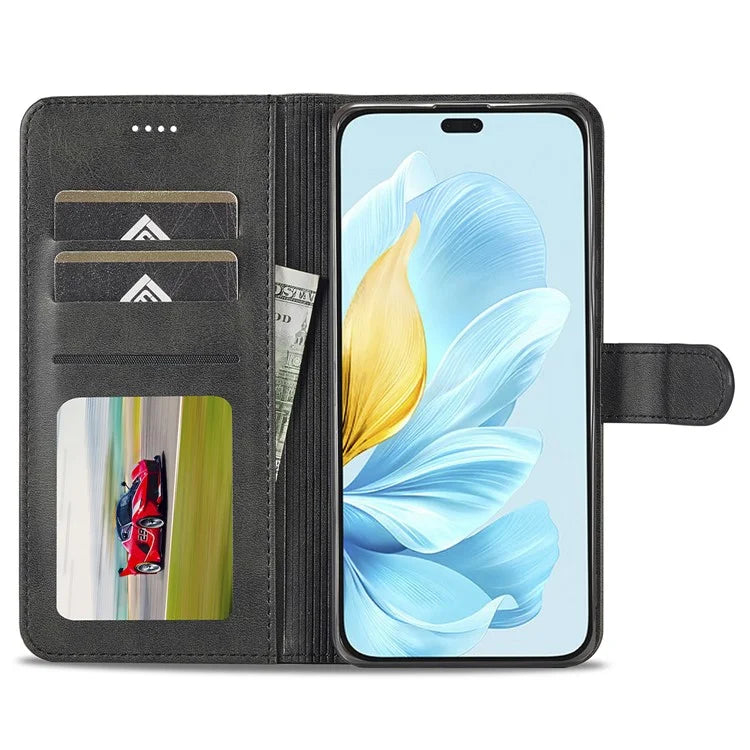 LC.IMEEKE For Honor 200 Lite Case Calf Texture Magnetic Clasp Stand Phone Cover