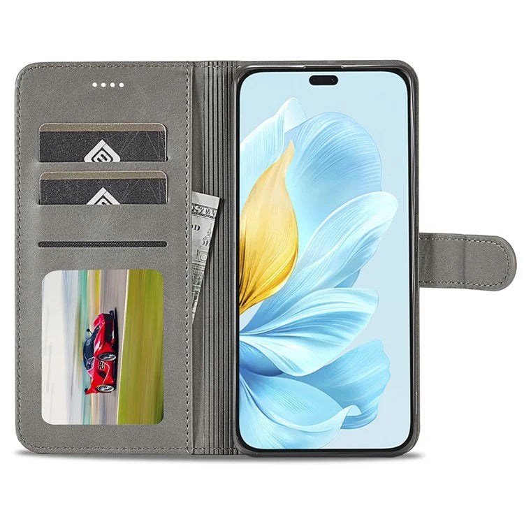 LC.IMEEKE For Honor 200 Lite Case Calf Texture Magnetic Clasp Stand Phone Cover