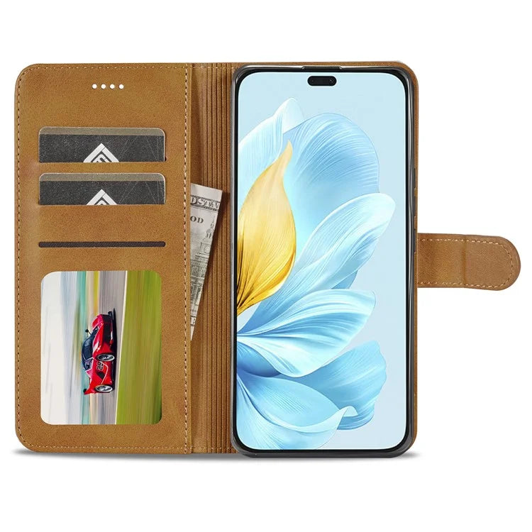 LC.IMEEKE For Honor 200 Lite Case Calf Texture Magnetic Clasp Stand Phone Cover