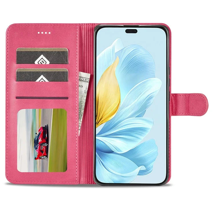 LC.IMEEKE For Honor 200 Lite Case Calf Texture Magnetic Clasp Stand Phone Cover