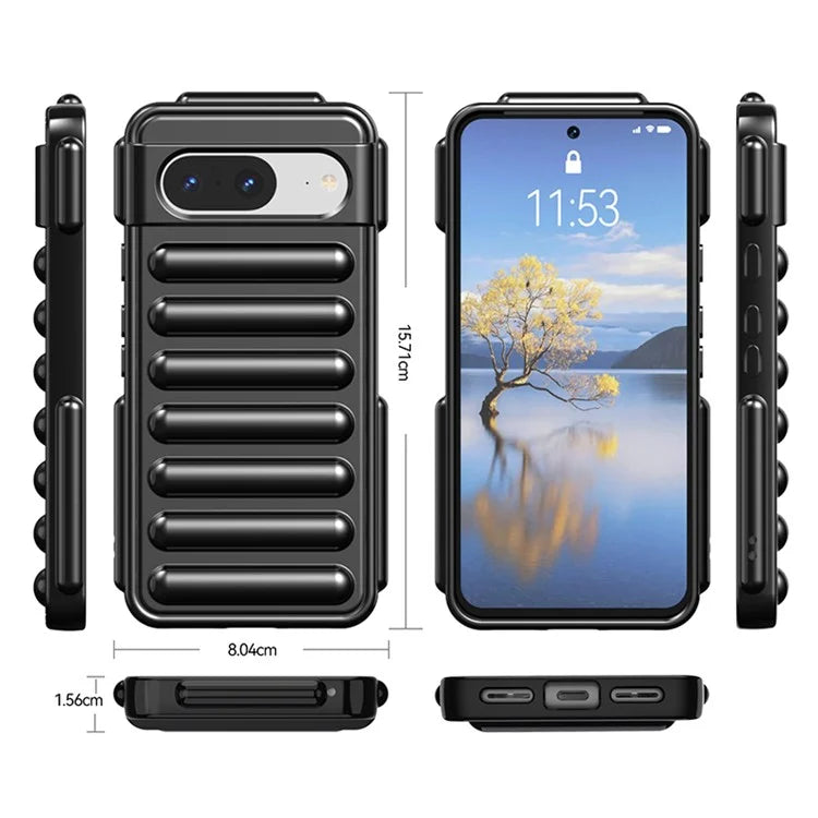 Capsule Series for Google Pixel 8 Case Drop-Proof Ribbed Soft TPU Phone Cover