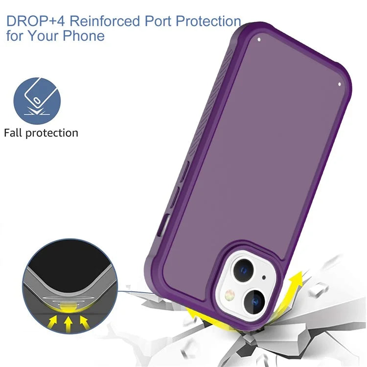 GW20 For iPhone 15 Plus Case TPU+PC Phone Cover Matte Finish Non-Slip