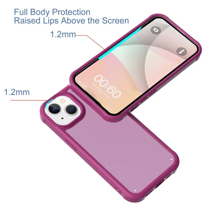 GW20 For iPhone 15 Plus Case TPU+PC Phone Cover Matte Finish Non-Slip