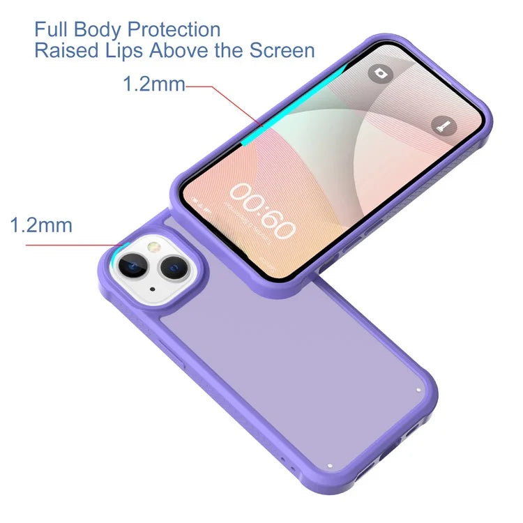 GW20 For iPhone 15 Plus Case TPU+PC Phone Cover Matte Finish Non-Slip