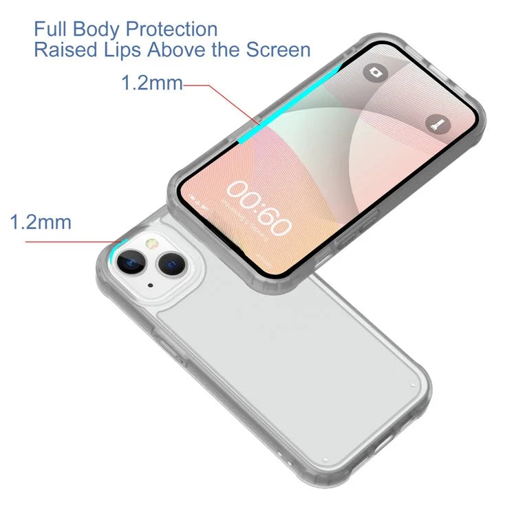 GW20 For iPhone 15 Plus Case TPU+PC Phone Cover Matte Finish Non-Slip