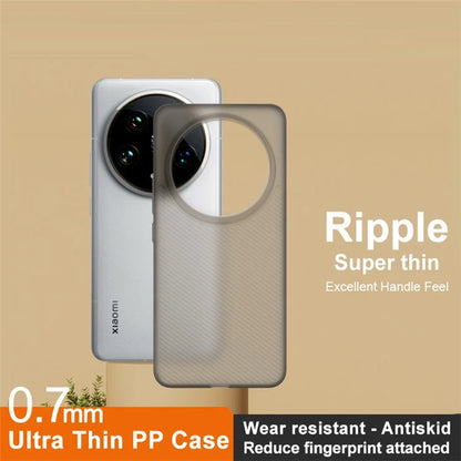 IMAK For Xiaomi 14 Ultra Phone Case 0.7mm Ultra Thin Ripple Texture PP Back Cover