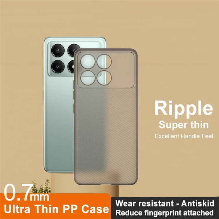 IMAK For Xiaomi Redmi K70E 5G / Poco X6 Pro 5G Case Ripple Texture PP Phone Cover 0.7mm Thick
