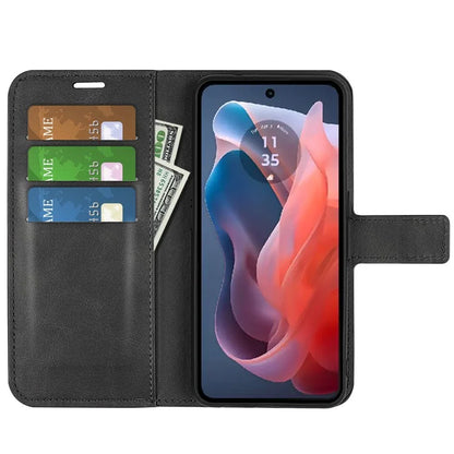 For Motorola Moto G Play (2024) 4G Case Card Slots Calf Texture Leather Wallet Phone Cover