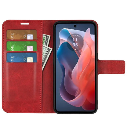 For Motorola Moto G Play (2024) 4G Case Card Slots Calf Texture Leather Wallet Phone Cover