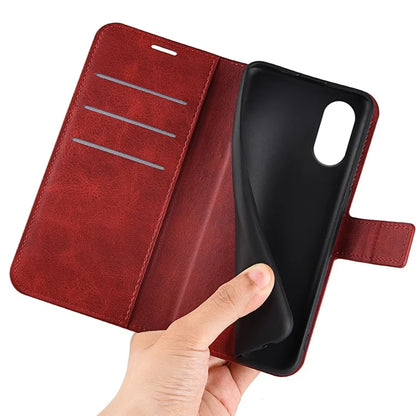 For Motorola Moto G Play (2024) 4G Case Card Slots Calf Texture Leather Wallet Phone Cover