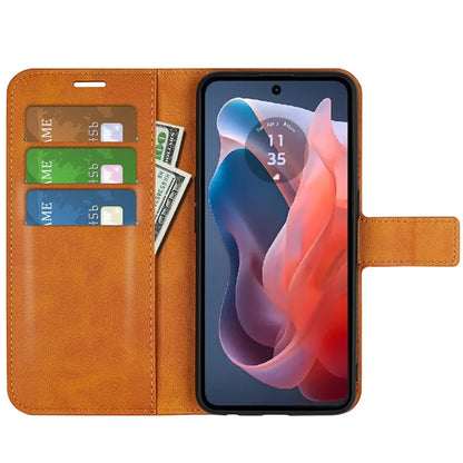 For Motorola Moto G Play (2024) 4G Case Card Slots Calf Texture Leather Wallet Phone Cover