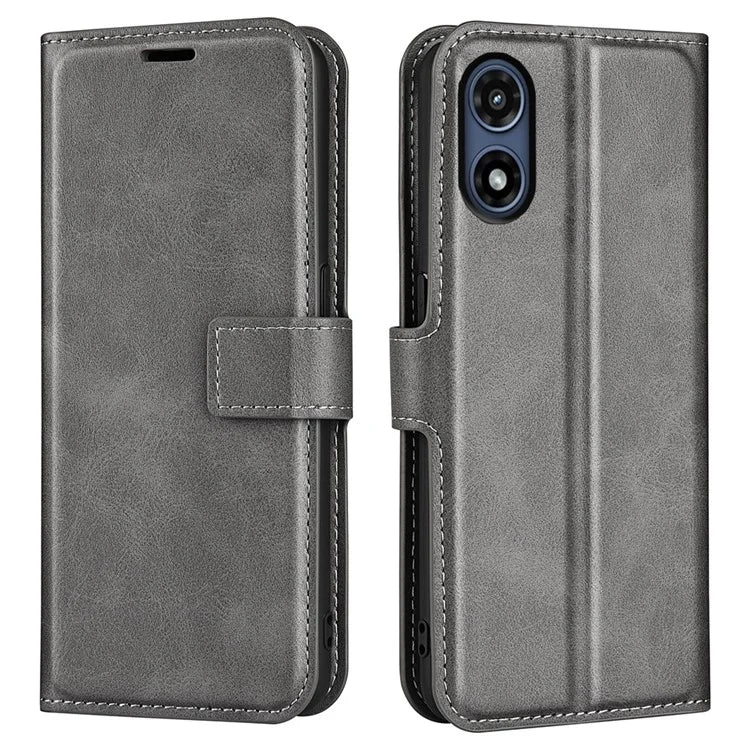 For Motorola Moto G Play (2024) 4G Case Card Slots Calf Texture Leather Wallet Phone Cover