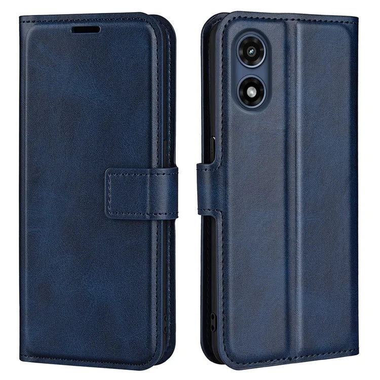 For Motorola Moto G Play (2024) 4G Case Card Slots Calf Texture Leather Wallet Phone Cover