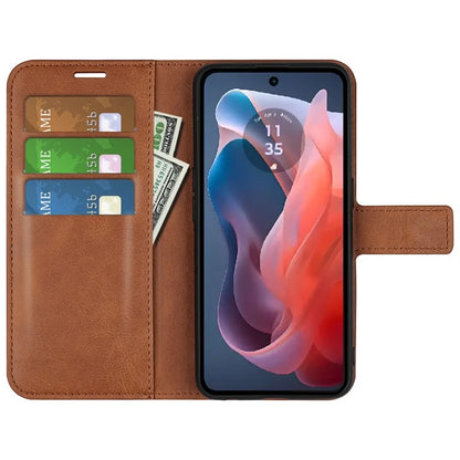 For Motorola Moto G Play (2024) 4G Case Card Slots Calf Texture Leather Wallet Phone Cover