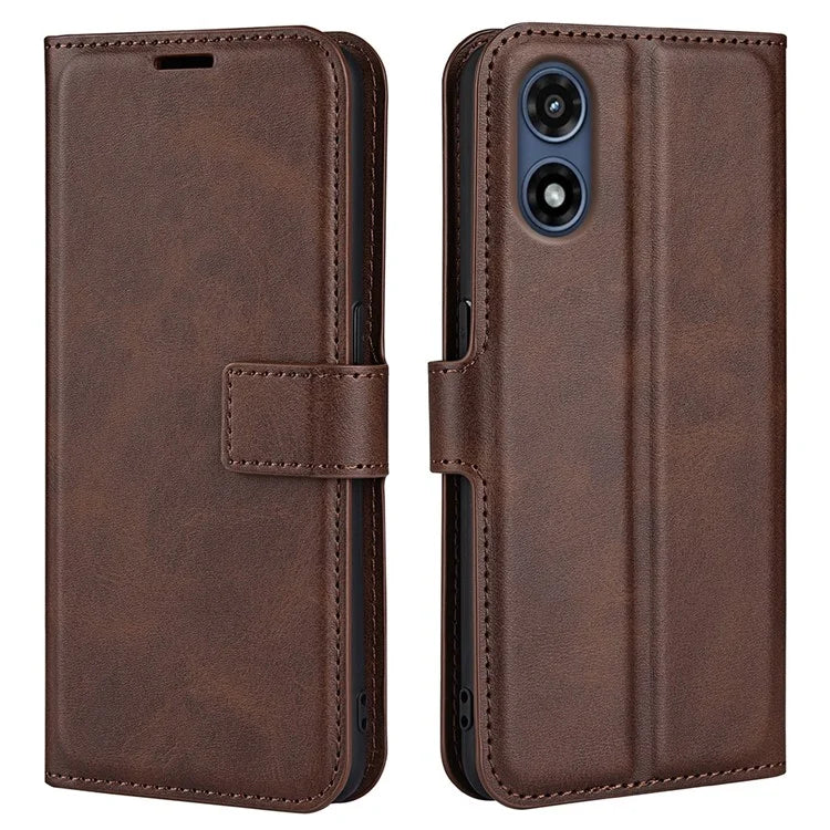 For Motorola Moto G Play (2024) 4G Case Card Slots Calf Texture Leather Wallet Phone Cover
