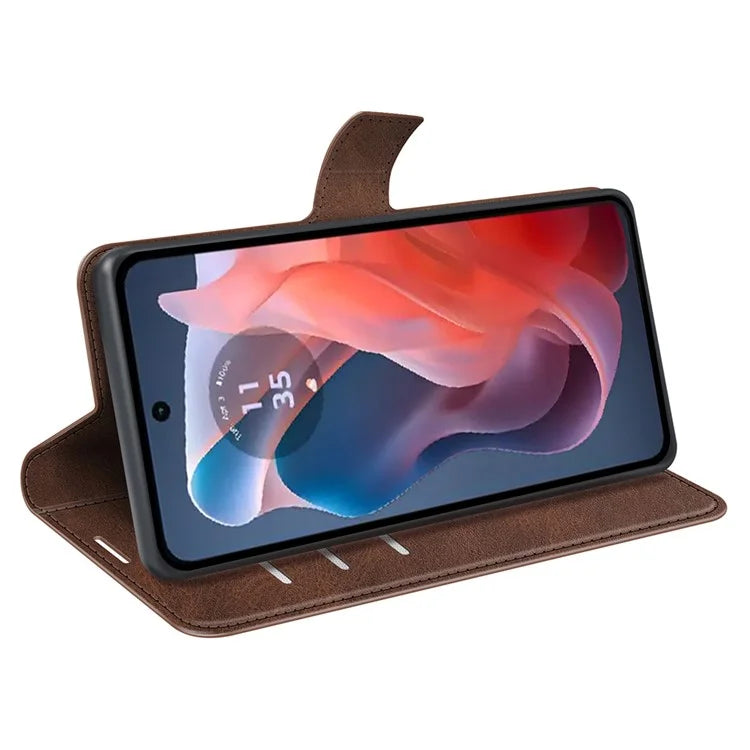 For Motorola Moto G Play (2024) 4G Case Card Slots Calf Texture Leather Wallet Phone Cover