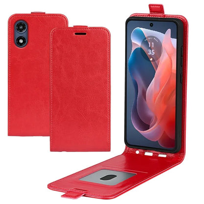 For Motorola Moto G Play (2024) 4G Case Card Slot Leather Phone Cover Vertical Flip Closing