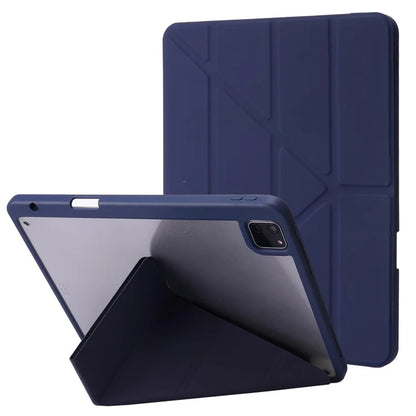 For iPad Air 13 (2024) Case PU Leather+TPU+Acrylic Smart Tablet Cover with Origami Stand