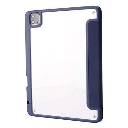 For iPad Air 13 (2024) Case PU Leather+TPU+Acrylic Smart Tablet Cover with Origami Stand