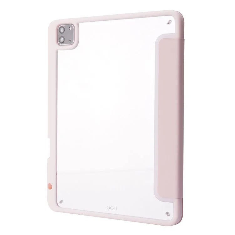 For iPad Air 13 (2024) Case PU Leather+TPU+Acrylic Smart Tablet Cover with Origami Stand