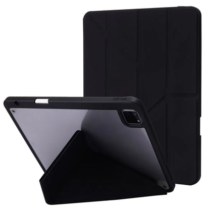 For iPad Air 13 (2024) Case PU Leather+TPU+Acrylic Smart Tablet Cover with Origami Stand