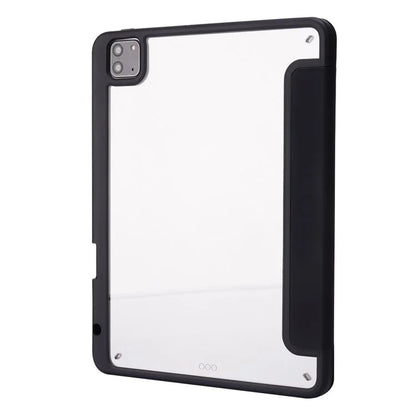 For iPad Air 13 (2024) Case PU Leather+TPU+Acrylic Smart Tablet Cover with Origami Stand