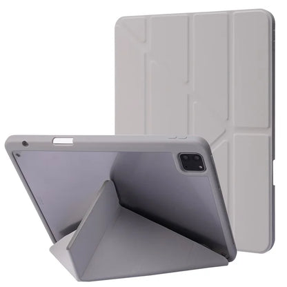 For iPad Air 13 (2024) Case PU Leather+TPU+Acrylic Smart Tablet Cover with Origami Stand