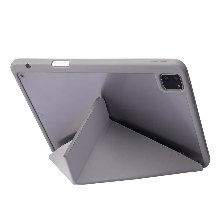 For iPad Air 13 (2024) Case PU Leather+TPU+Acrylic Smart Tablet Cover with Origami Stand