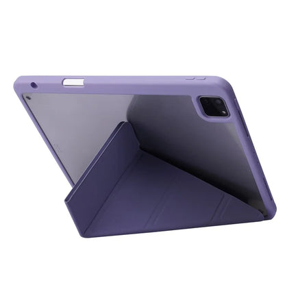 For iPad Air 13 (2024) Case PU Leather+TPU+Acrylic Smart Tablet Cover with Origami Stand