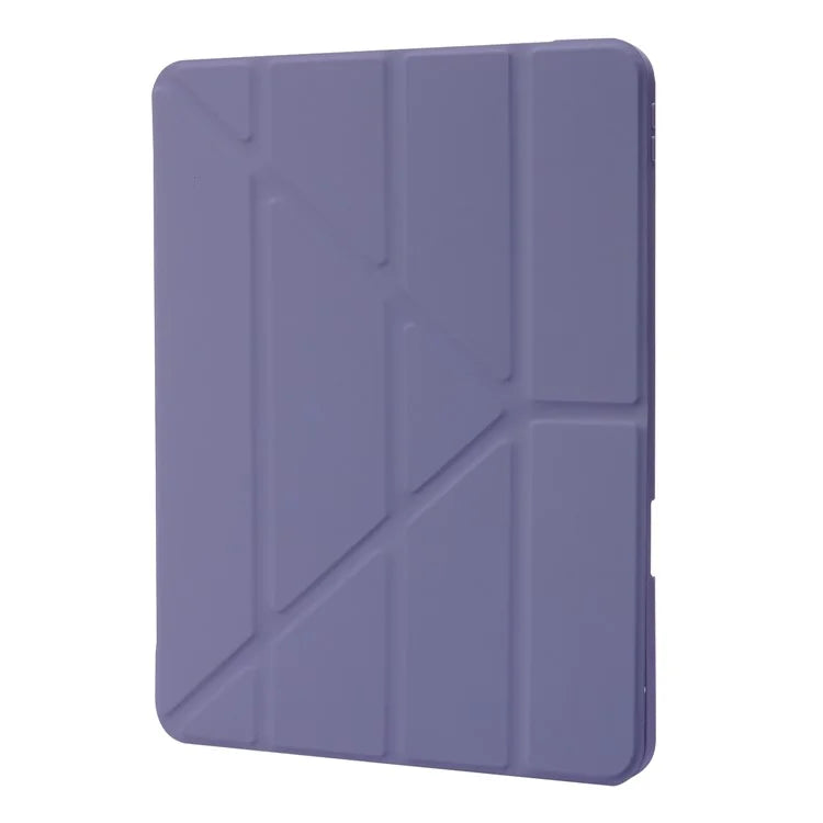 For iPad Air 13 (2024) Case PU Leather+TPU+Acrylic Smart Tablet Cover with Origami Stand