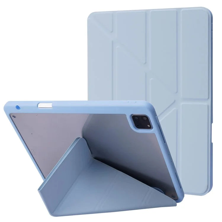 For iPad Air 13 (2024) Case PU Leather+TPU+Acrylic Smart Tablet Cover with Origami Stand