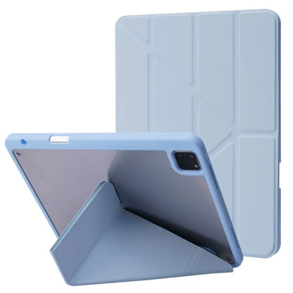 For iPad Air 13 (2024) Case PU Leather+TPU+Acrylic Smart Tablet Cover with Origami Stand