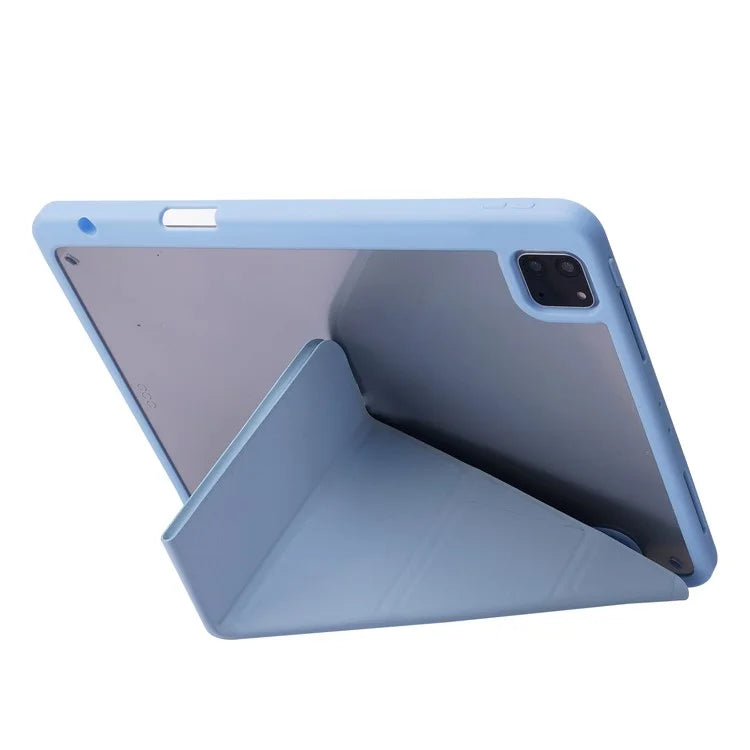 For iPad Air 13 (2024) Case PU Leather+TPU+Acrylic Smart Tablet Cover with Origami Stand