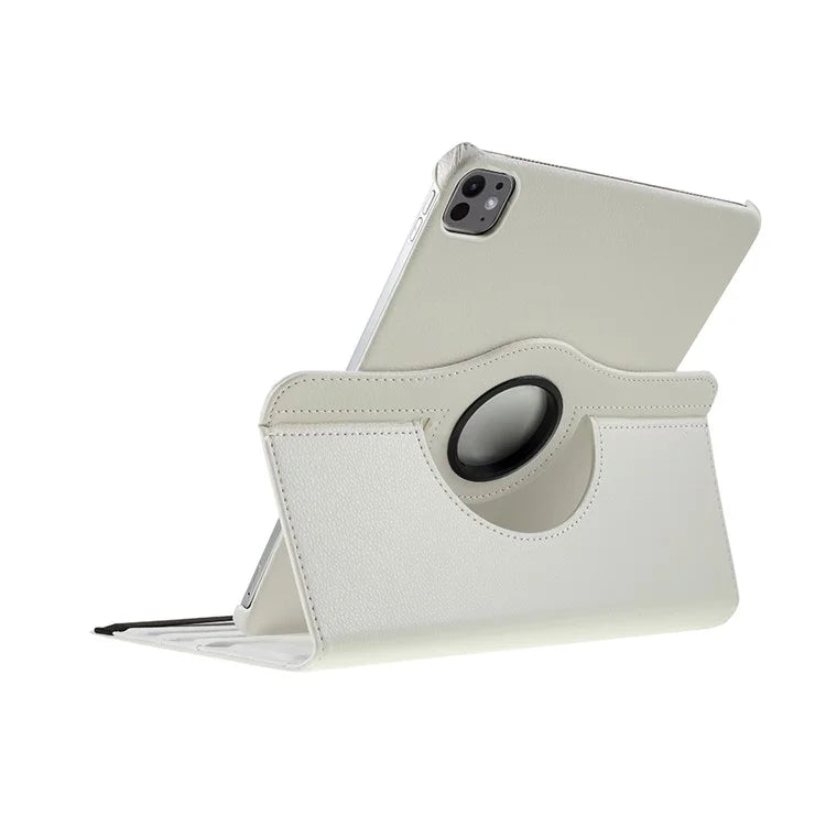 For iPad Pro 11 (2024) Case Rotating Stand PU Leather Protective Cover