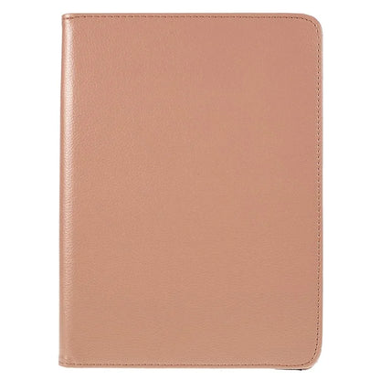 For iPad Pro 11 (2024) Case Rotating Stand PU Leather Protective Cover Gold