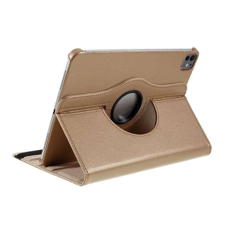 For iPad Pro 11 (2024) Case Rotating Stand PU Leather Protective Cover