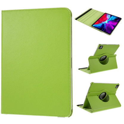 For iPad Pro 11 (2024) Case Rotating Stand PU Leather Protective Cover