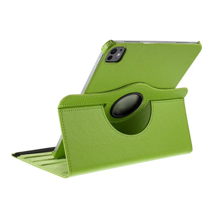 For iPad Pro 11 (2024) Case Rotating Stand PU Leather Protective Cover
