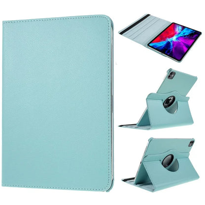 For iPad Pro 11 (2024) Case Rotating Stand PU Leather Protective Cover