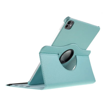 For iPad Pro 11 (2024) Case Rotating Stand PU Leather Protective Cover