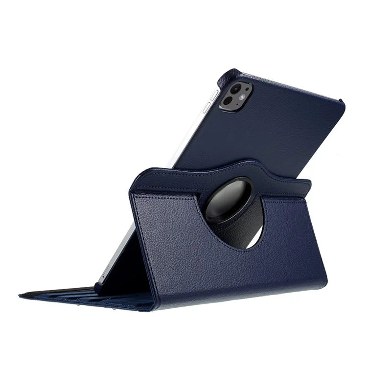 For iPad Pro 11 (2024) Case Rotating Stand PU Leather Protective Cover