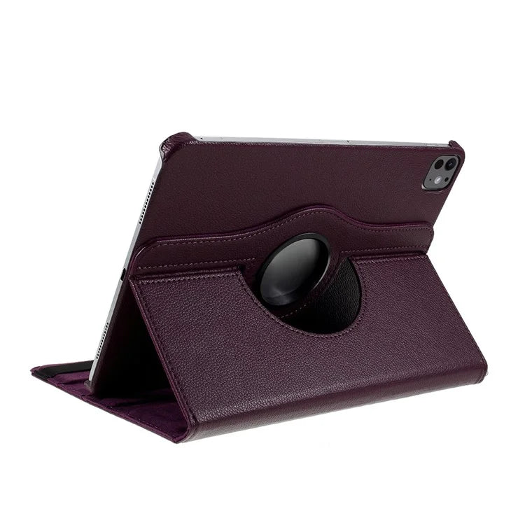 For iPad Pro 11 (2024) Case Rotating Stand PU Leather Protective Cover